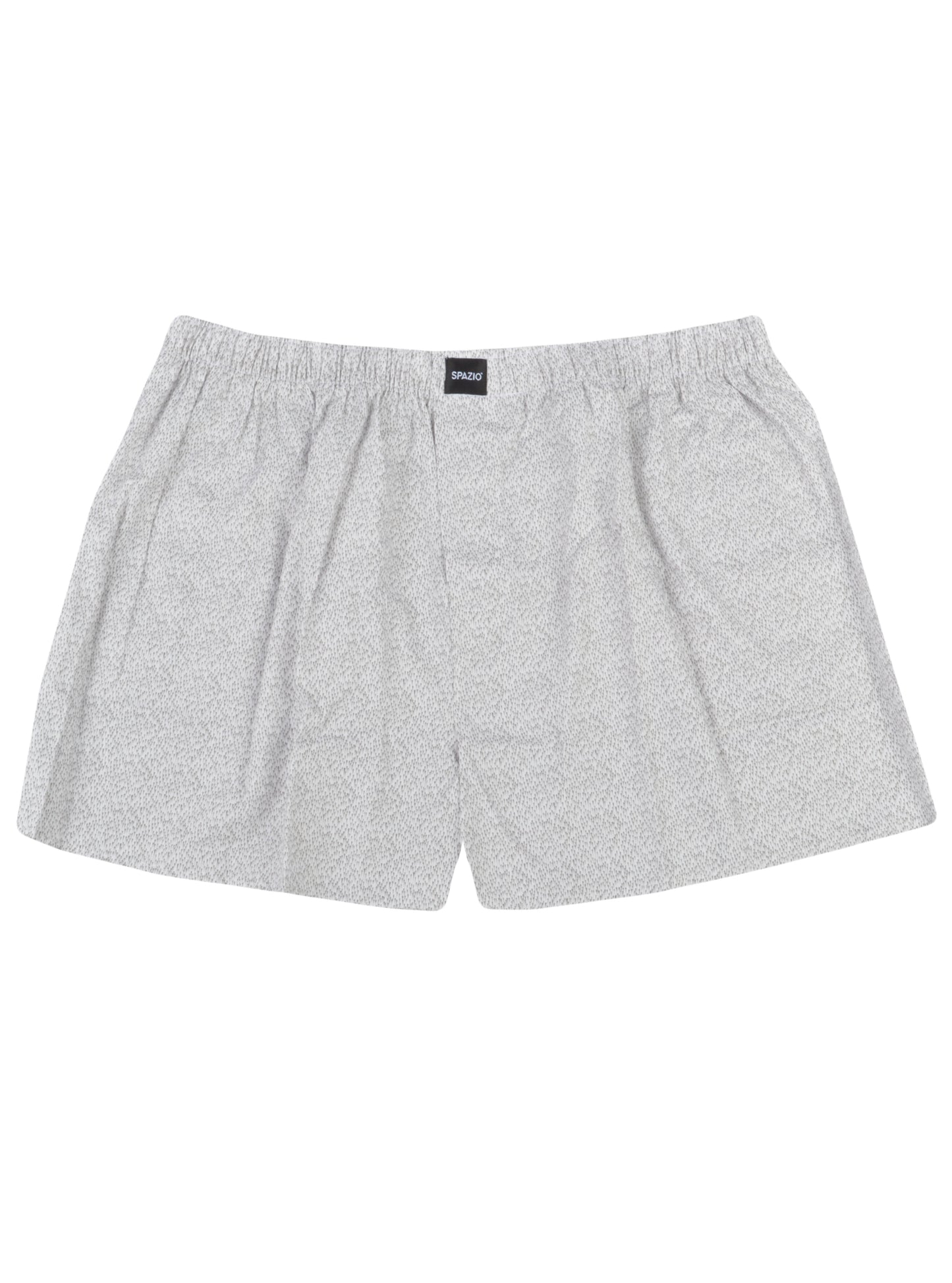 White boxer shorts with Gray pattern on a white background