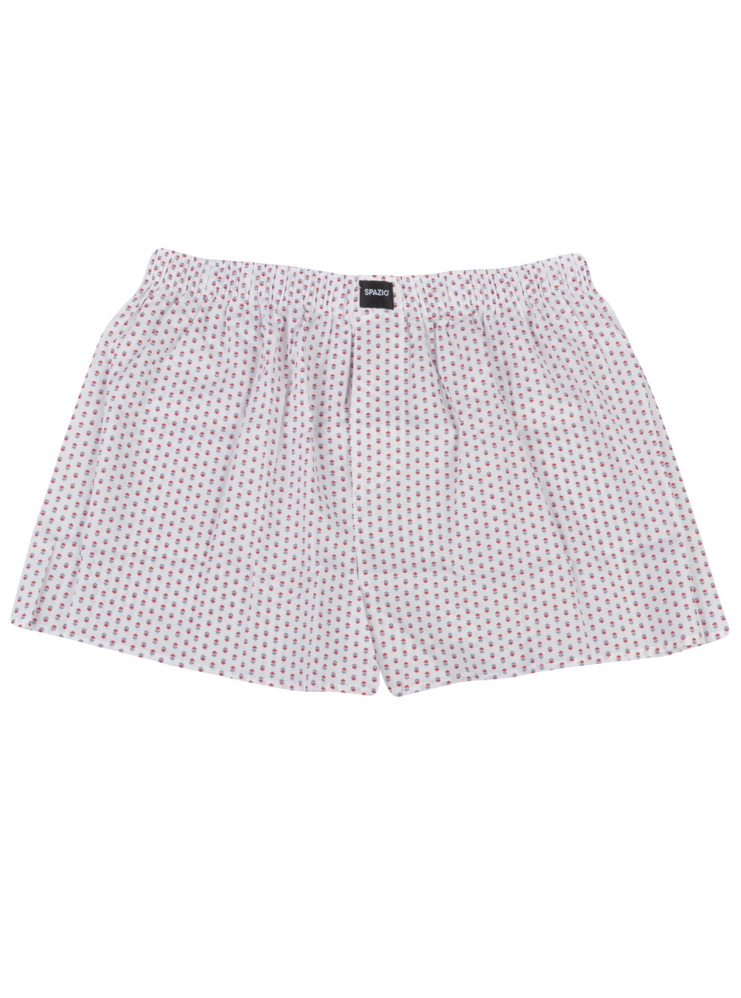 White boxer briefs with a subtle pattern on a white background