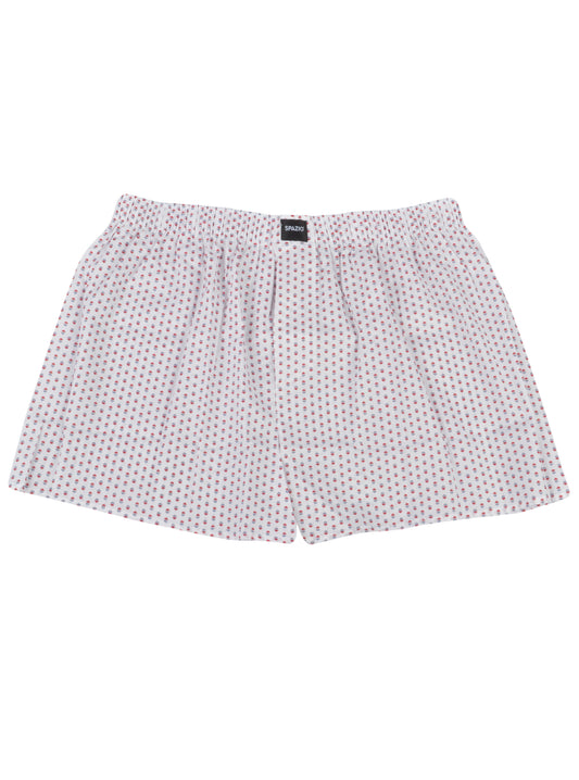 White boxer briefs with a subtle pattern on a white background