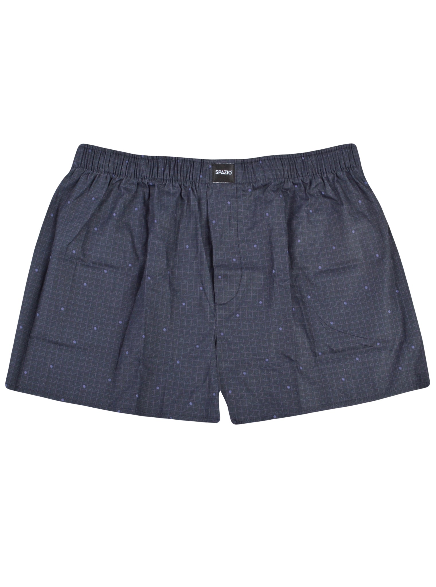 Dark navy boxer shorts on a white background