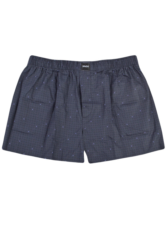 Dark navy boxer shorts on a white background